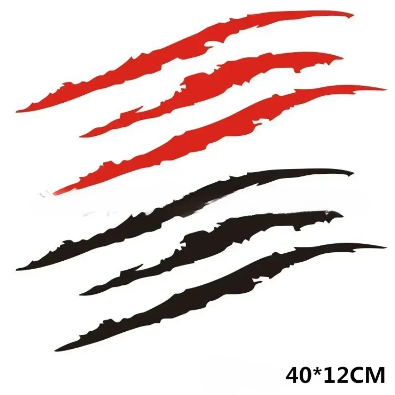 จัดแต่งทรงผมรถ Ghost Claw Scratch Stripe Marks ไฟหน้า Decal ไวนิล Decal Auto Body สติกเกอร์ตกแต่ง PVC แกะสลักไวนิล Decal