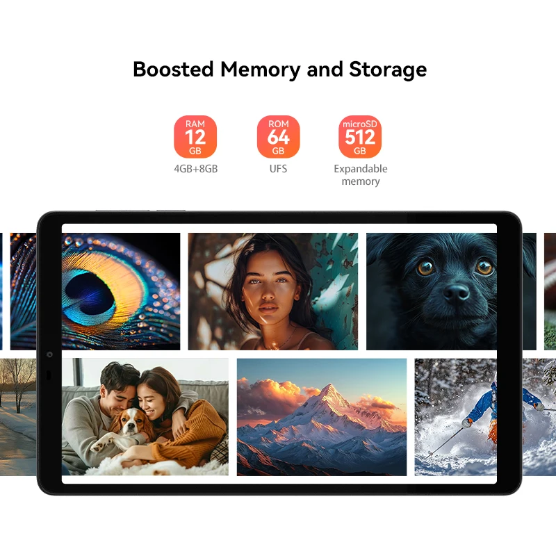 ALLDOCUBE iPlay60 minitablet 8,68 '' 90 Hz display Unisoc T606 Android 15 12 GB (4 GB + 8 GB virtueel) RAM 64 GB ROM LTE-tablet 4000 mAh