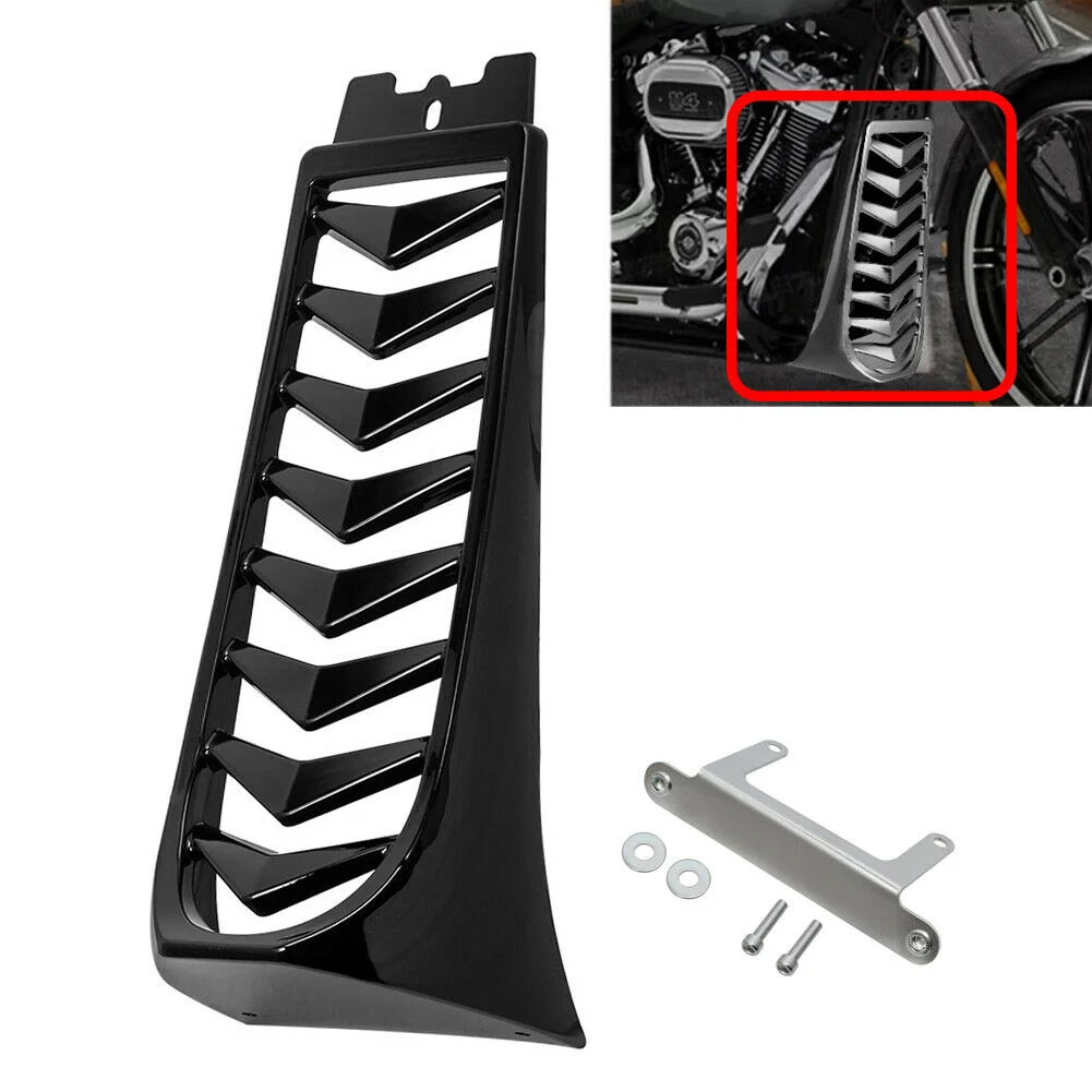 Motocicleta preto brilhante frente queixo spoiler inferior capa do radiador para harley softail rua bob breakout fat bob 2018-2023 2022