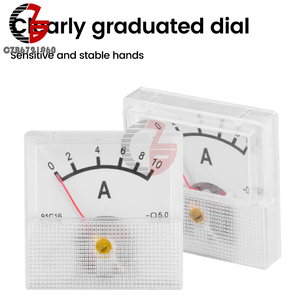 AC 0-300V DC 0-20V voltímetro 10A 20A 30A 50A amperímetro Mini medidor de corriente de voltaje probador puntero analógico voltímetro medidor de Panel