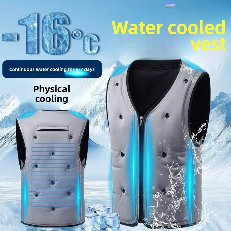 Eiskühlung -15 ℃   Weste für Herren, Sommer, körperliche Kühlung, ärmellose Jacke, keine Batterie, Angeln, niedrige Temperatur, Arbeitsweste
