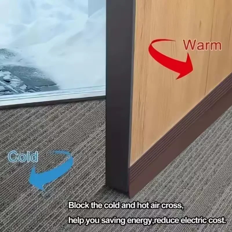 28/50mm Height Door Bottom Weatherstripping Windproof Dust Insect Prevention Self-Adhesive Triple-Thickening Window Seal Strip