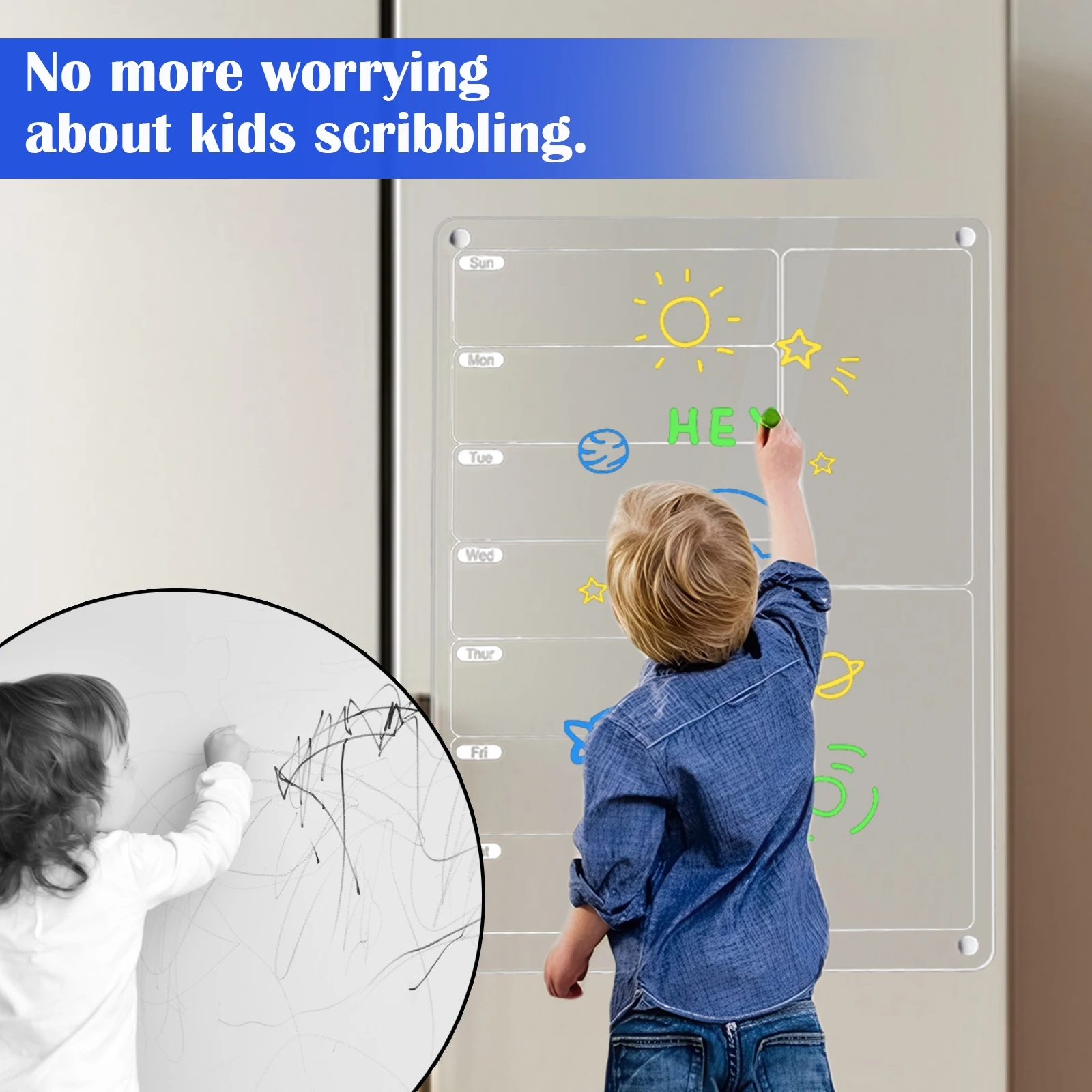 Magnetic Board Acrylic Calendar Fridge Dry Erase White Wall Grocery List Fridge Board Dry Erase Board Daily To Do List this week