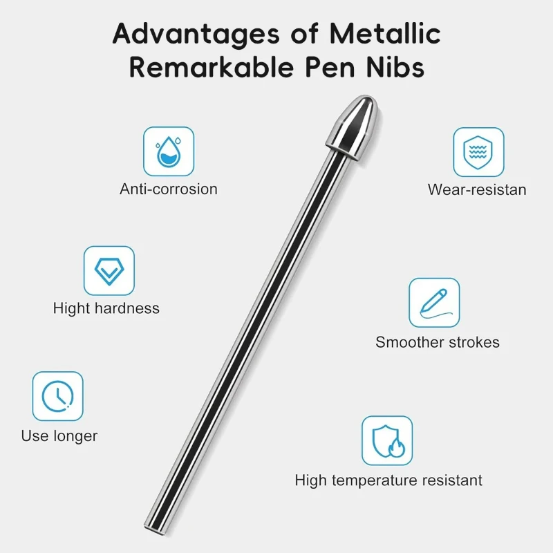 Replacable Pencil Nib for Samsung Tablet S6 Lite S7 S9 Note10/20 S22U S24U Titanium Alloy Touch Stylus S Pen Tip Wear Resistant