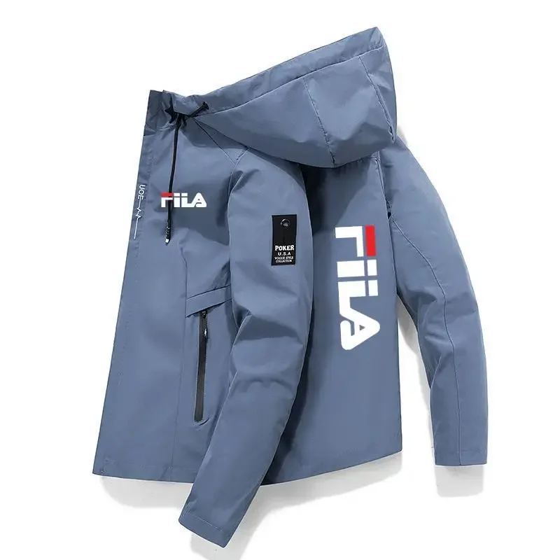 Chaqueta con cremallera a prueba de viento para hombre, chaqueta informal de béisbol con capucha de alta calidad, chaqueta deportiva para exteriores, primavera y otoño, 2024
