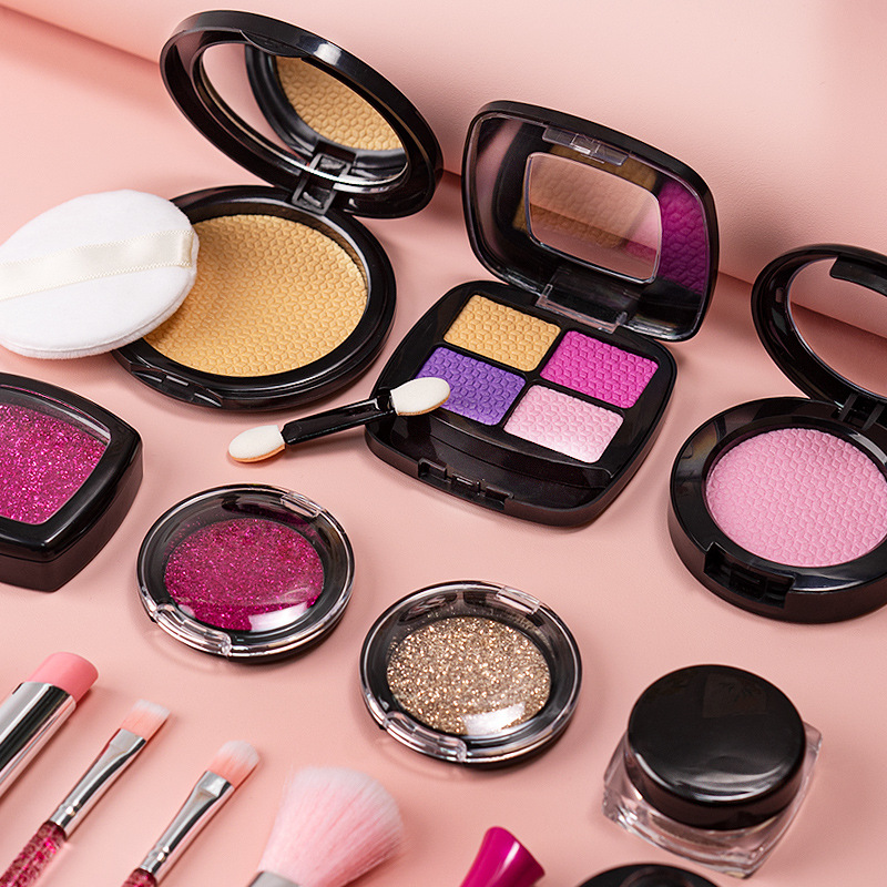เด็กแต่งหน้าเครื่องสําอางแกล้งเล่นกล่อง Princess Make Up Girl ของเล่นเล่นชุดลิปสติกอายแชโดว์ความปลอดภัยปลอดสารพิษชุดของเล่นเด็ก