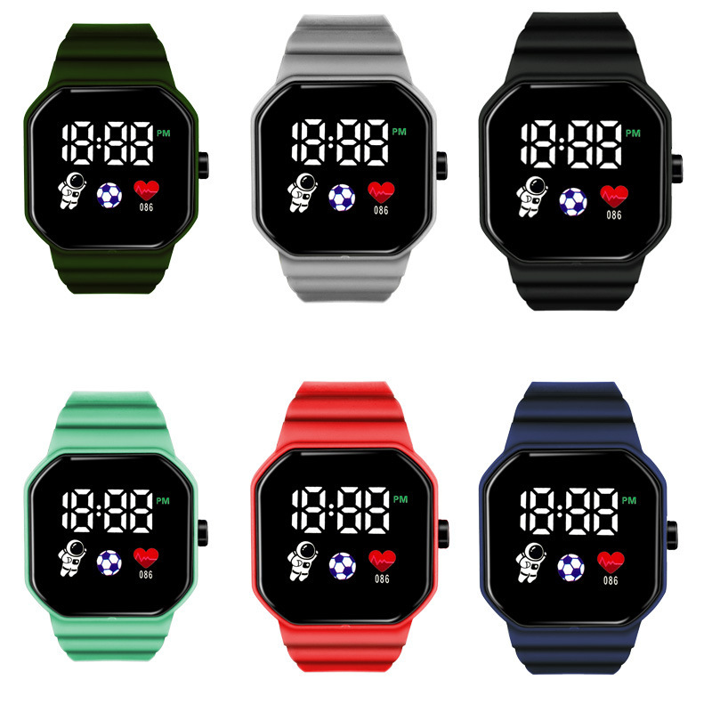 Para niños, niños, niñas, regalos, reloj de pulsera electrónico resistente al agua, reloj para niños, relojes digitales LED deportivos, correa de silicona LED deportiva