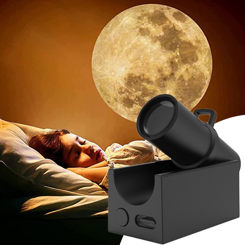 USB LED Night Light Earth Moon Projector Children's Sleep Planet Projector Background Atmosphere Decoration Kid Bedroom Decor