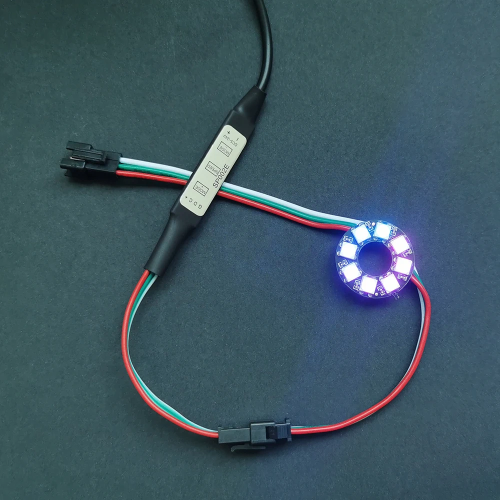 10 Stück WS2812B 8 Bits LEDs Pixel Ring RGB LED Kreis Ring Modul Vollfarbe rund DC5V