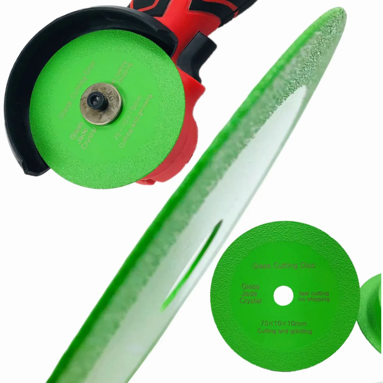 Disco de corte de vidro 75mm, lâmina de serra ultrafina, diamante, jade, garrafa de vinho, cerâmica, polonês, máquina de moedor de ângulo