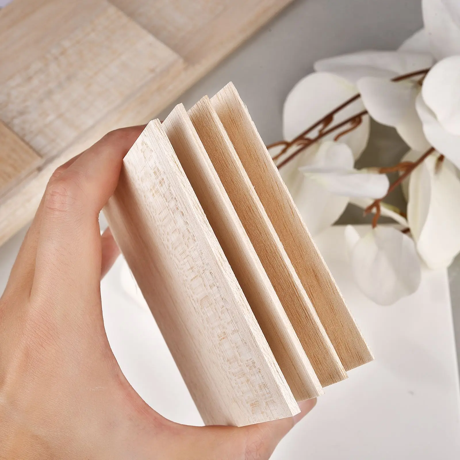 5 ชิ้น Balsa ไม้แผ่นชั้น 100/200/300 มิลลิเมตรยาว 100 มิลลิเมตรกว้าง 1/1.5/2/3 มิลลิเมตรหนาสําหรับหัตถกรรม DIY โครงการไม้ DIY Craft อุปกรณ์เสริม