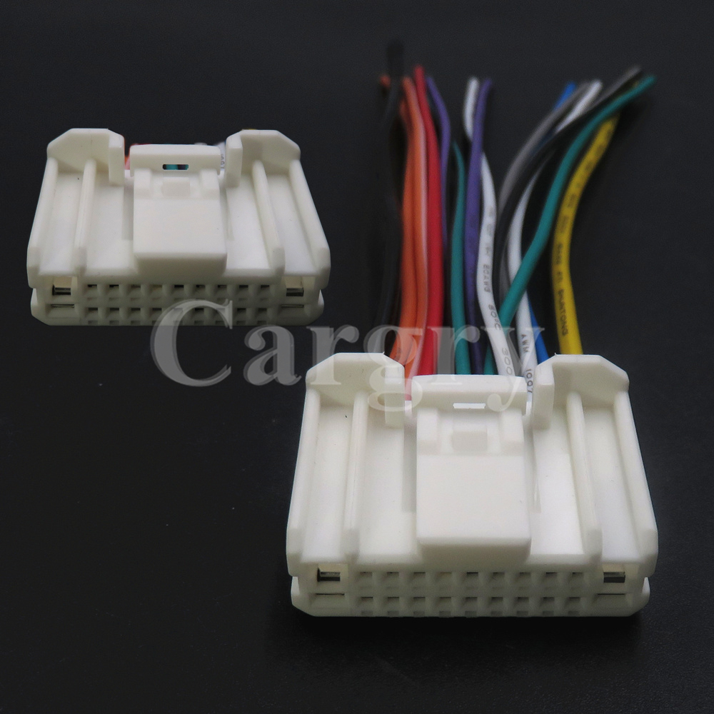 1 Set 20P AC Assembly Car Audio Horn ISO Connector Auto Stereo Radio CD Wire Harness Adapter Wire Plug For Nissan