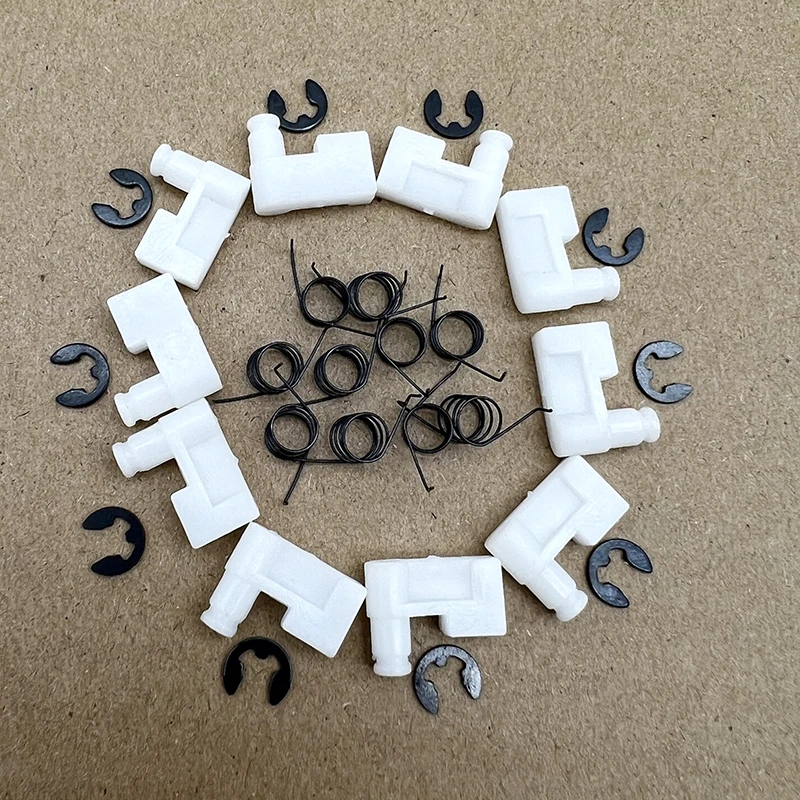 Juego de Clips de resorte para perro, volante de inercia de arranque de rebobinado, para motosierra china 4500 5200 5800 45cc 52cc 58cc, piezas de sierras de cadena de Gas, 10 Uds.