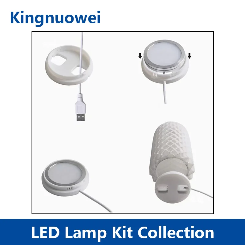Para bambu Kit de lámpara Led colección MH001 impresión 3D DIY modelo creativo blanco cálido rgb luz LED regalos accesorios de impresoras 3d