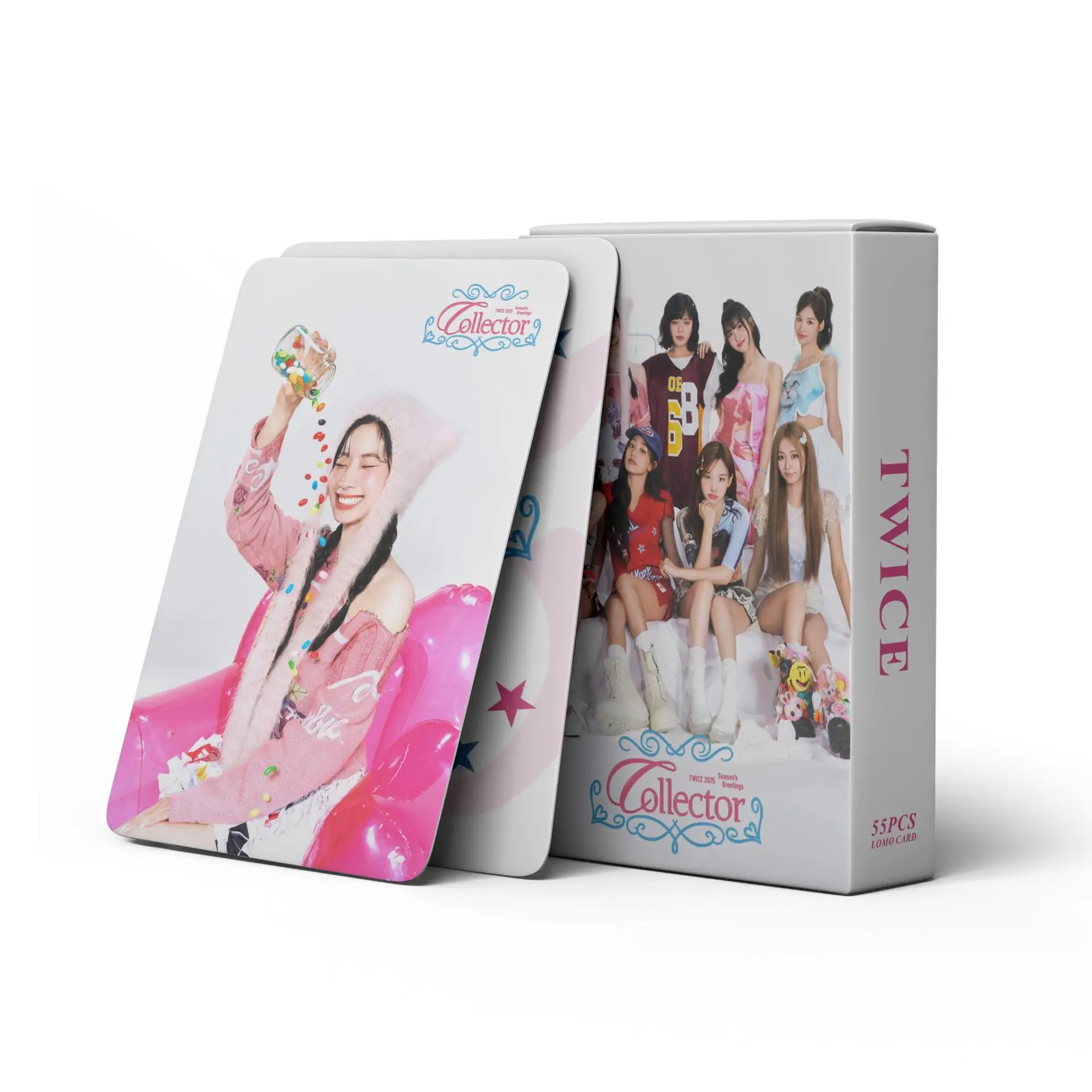 Duas vezes 55 peças de cartões holográficos 2025 s.greetings conjunto de cartões fotográficos limitados uma vez merch kpop colecionáveis envio rápido duas vezes