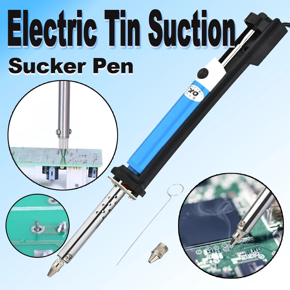 30W Electric Vacuum Desoldering Iron Suction Pump Gun Toolw Setw for Soldering Repair, 110V 220V EU/US Plug Soldering RepairTool