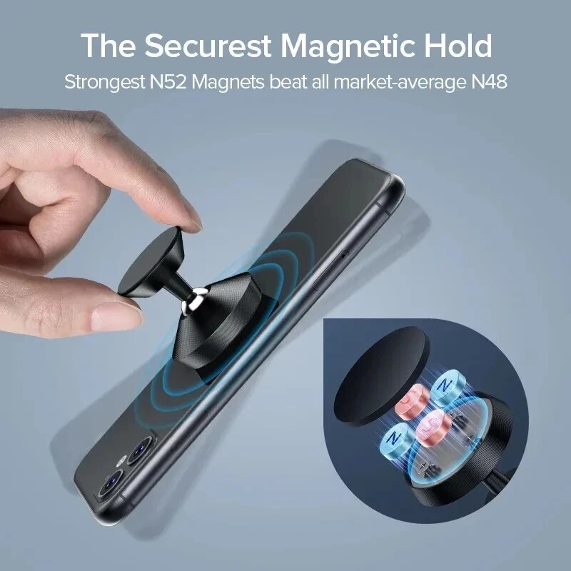 Supporto magnetico per telefono per auto Supporto per cruscotto Smartphone Staffa per supporto mobile Supporto GPS per cellulare in auto per iPhone Xiaomi Samsung LG