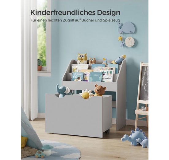 Songmics Speelgoed Borst Boekenkast Voor Kinderen Kinderplank 3 Plank Plank Plank Speelgoed Plank Plank