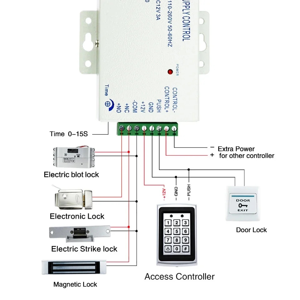 5YOA Metal Keypad Reader LED Backlight RFID 125khz For Access Control System Proximity Card Standalone User Door Lock Entry