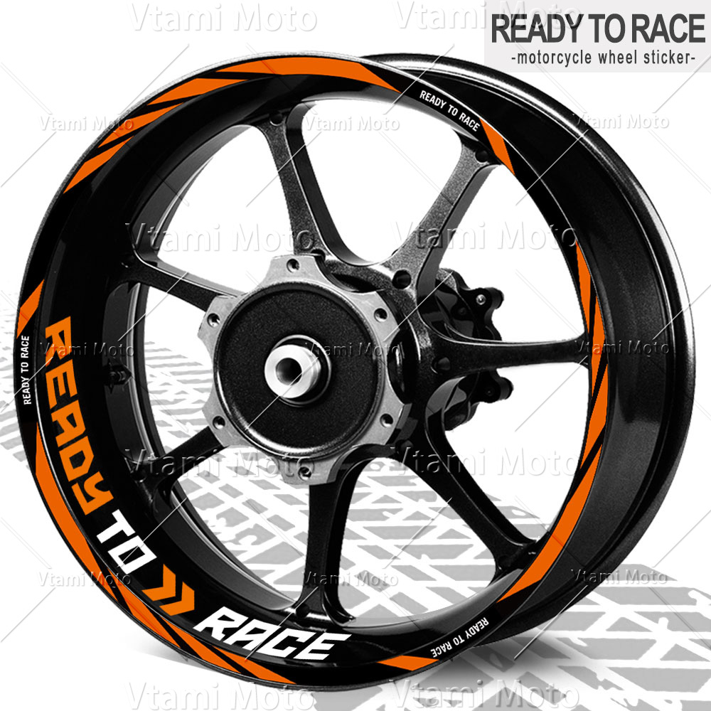Adesivo refletivo para roda de motocicleta, decalques de aro 17 tamanhos para ktm duke 990 890 790 690 390 250 200 1390 super duke r