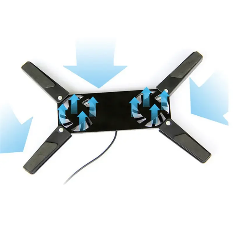 Rotatable USB Fan Cooling Pad 2 Fans Cooler Notebook Cooler Computer Laptop Stand USB Fan For 10-17" PC Laptop PC Computer