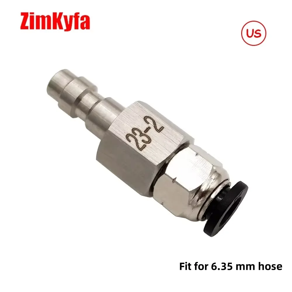 HPA (US Foster) 23-2 Male/2302 Female Quick Disconnect QD Push-In Fitting to 6.35MM or 4mm(5/32) OD Hose for Air Tool