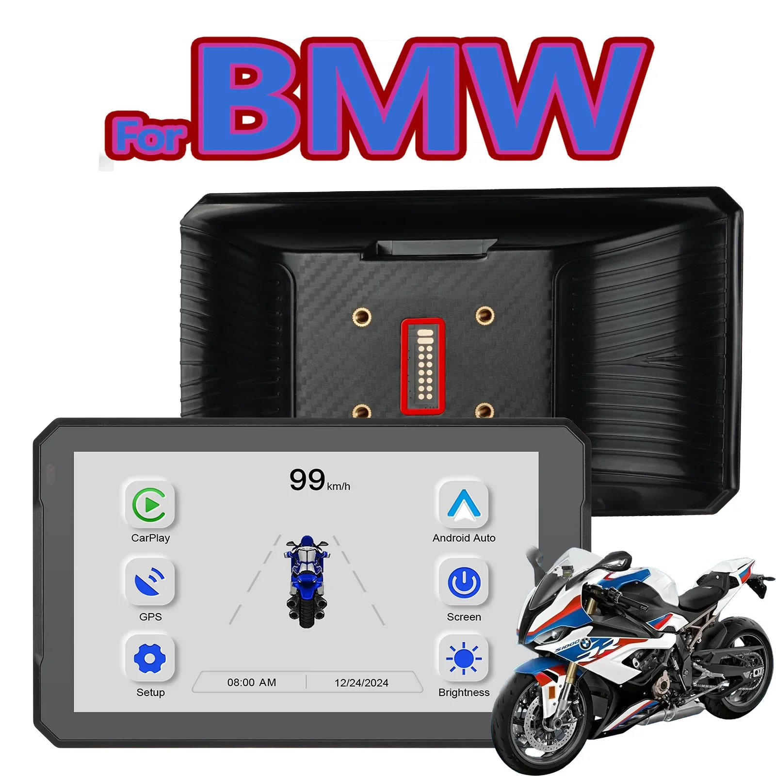 Carplay для bmw XR M1000 R1200GS R1250GS S1000XR R1300GS 7-дюймовый портативный мотоциклетный навигатор CarPlay Android Auto Navigator