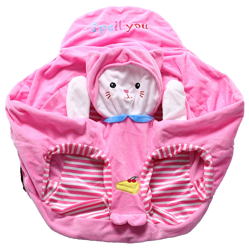 Funda de sofá para asiento de aprendizaje de bebé, funda de dibujos animados, soporte de felpa para silla, juguetes (funda para silla para sentarse solo, sin esponja de relleno), 1 ud.