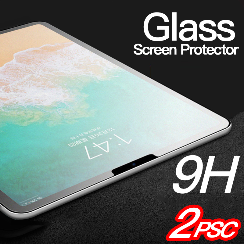 Apple用スクリーンプロテクター,「2ピース,モデル用強化ガラス製12.9,ipad pro 10.9 11 air4 5 10.2 mini6 4 5 1 2 3 5th 6e 7e 10.5 9.7 2015  2017 2018 2019 2020 2021 2022  A1584 A1652 A1673 A1670 A1671