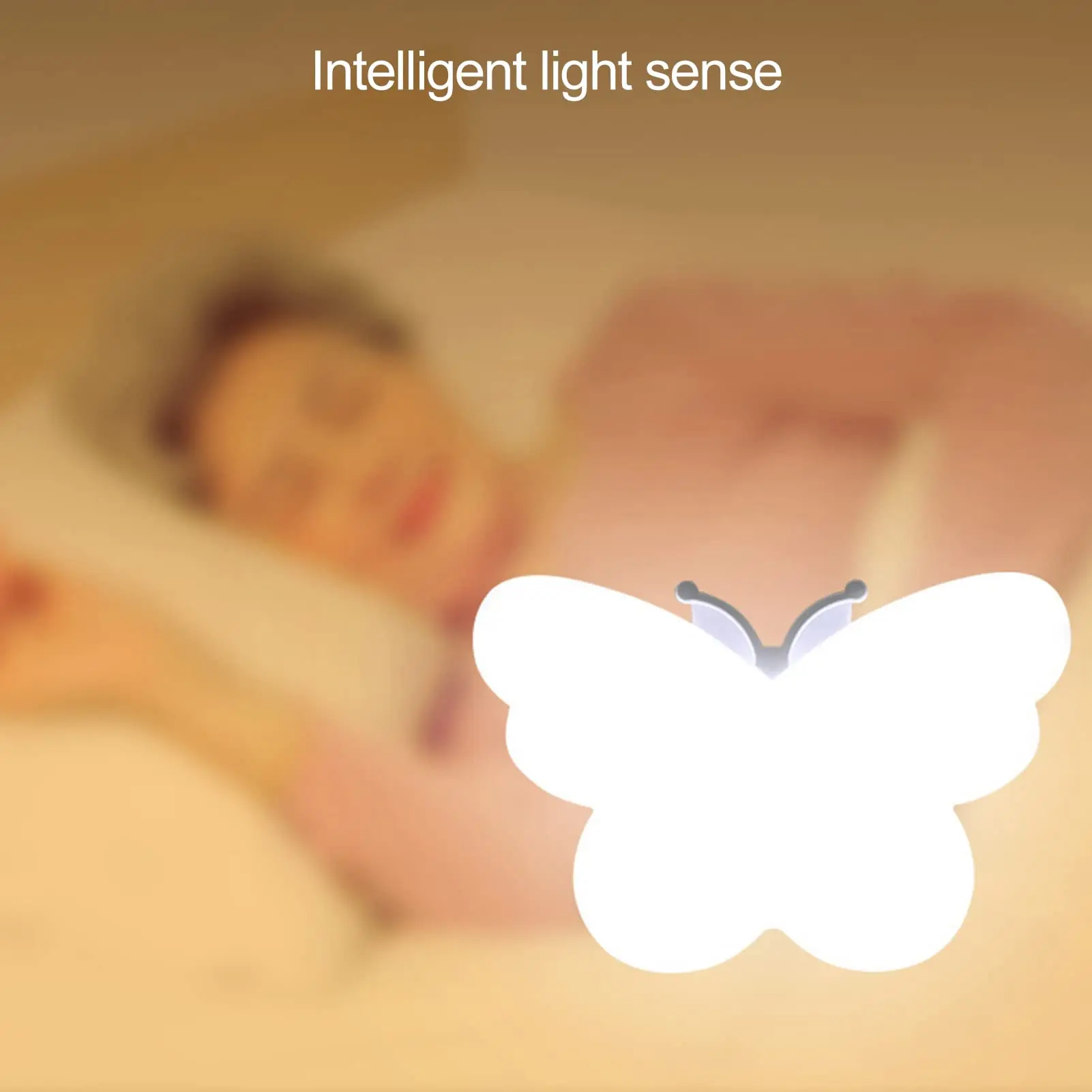 Butterfly Night Light Plug Into Wall Auto Dusk to Dawn Smart Sensor Night Light for Living Room Bedroom Bathroom Kids 220V EU