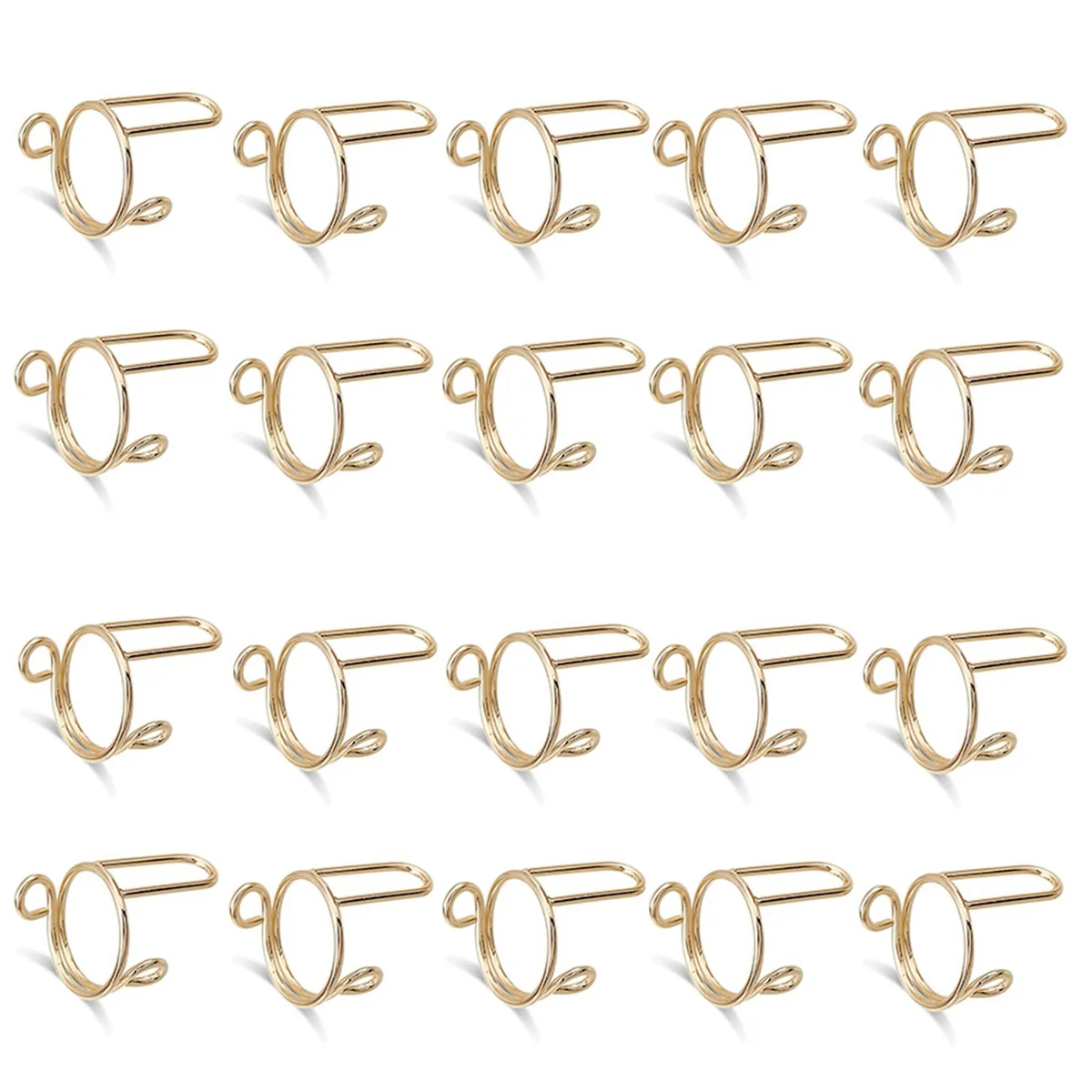 A71P Conjuntos de 20 piezas de anillos finos para uñas para mujer, cubierta protectora diaria para la yema del dedo, anillo, regalo de joyería para novia, oro