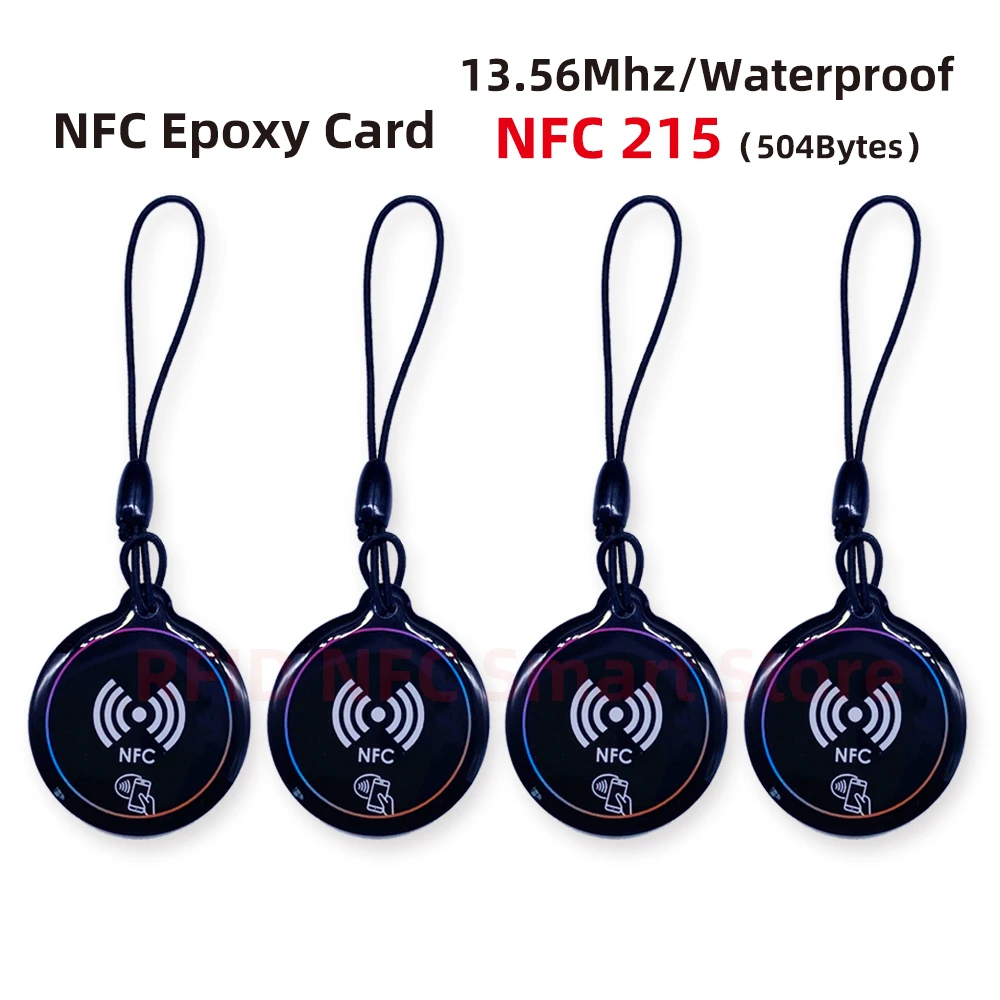 NFC Adhesive Dripping Card 13.56Mhz Smart Card 504Bytes Nt/ag 215 Tag Card Smart Business Card For All NFC Enabled Phone