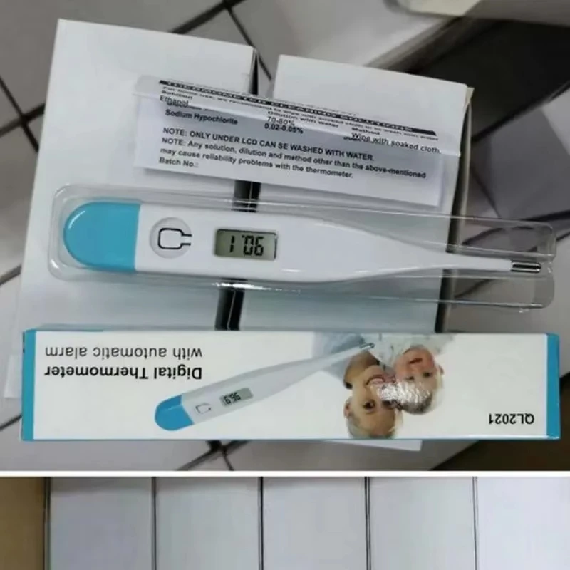 成人用デジタル体温計,医療用,腕下,直筋,発熱温度テスト,剛性のある柔らかい先端の体温計,高品質,1個