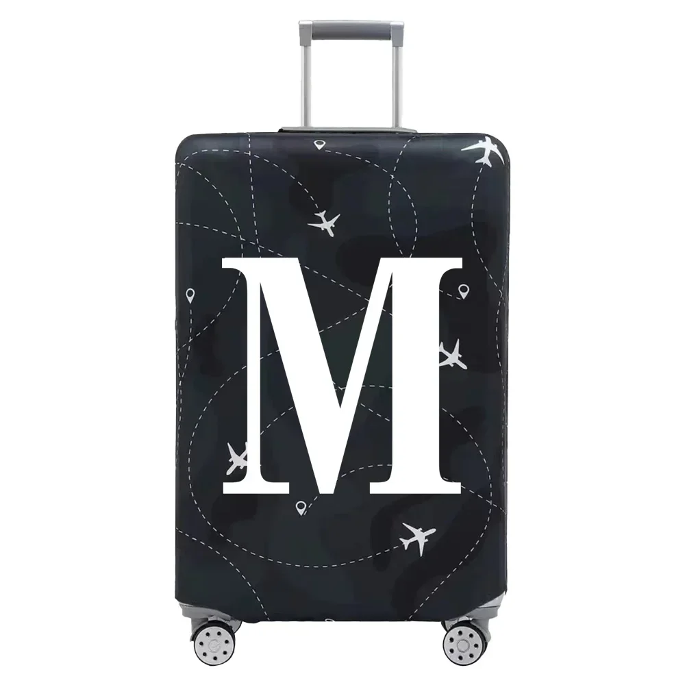 Grosso Elastic Bagagem Capa Protetora, Capa Dust, Anti-Scratch Suitcase, Padrão Branco, Acessórios de Viagem, 18-32 Polegada Bag