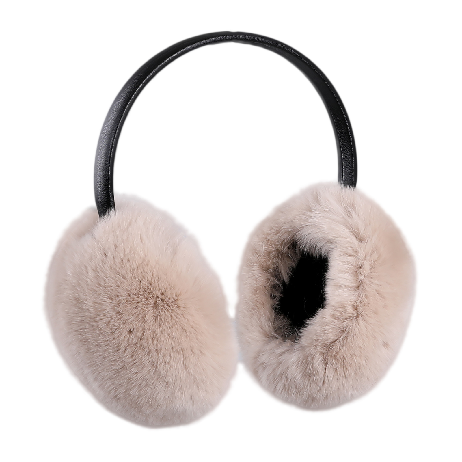 BOONJOVIA ปรับ Real Rex กระต่ายขนสัตว์ Earmuffs นุ่ม Muffs หูอุ่นสําหรับฤดูหนาวผู้หญิงผู้ชายกํามะหยี่ซับหูอุ่น