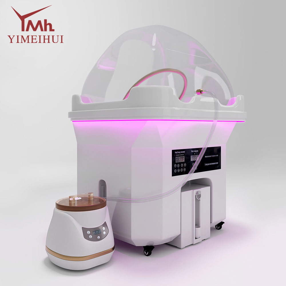 Portable Acrylic Shampoo Bowl Spa Fumigation Hair Wash Basin with Waterfall Head Circulation