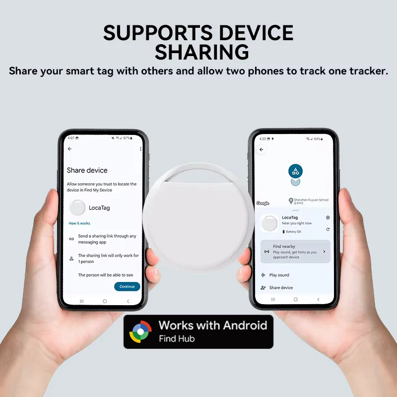 Rastreador de navegación para teléfonos Android, funciona con la aplicación Google Find Hub, localizador de llaves de localización remota para Xiaomi, Samsung, Pixel, GMS