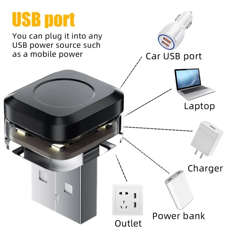 USB Car Mini LED Atmosphere Lights Car Interior Neon Decorative Lamp Emergency Lighting Universal PC Auto Portable Plug and Play