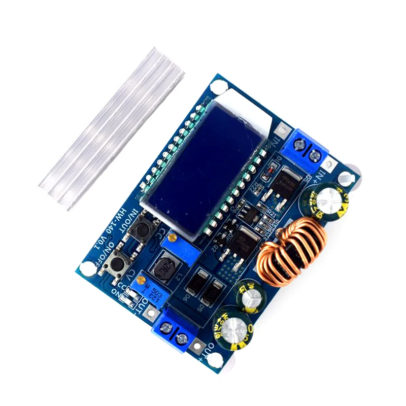 Módulo convertidor Buck Boost DC-DC, 5,5-30V a 0,5-30V, 4A, 35W, regulador de voltaje ajustable, voltímetro Digital LCD