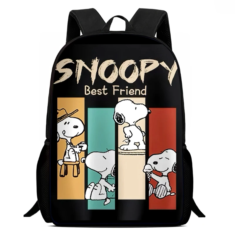 Школьный рюкзак Mochila, школьные сумки с рисунком Snoopy для девочек и мальчиков, прочный и легкий детский рюкзак для детского сада
