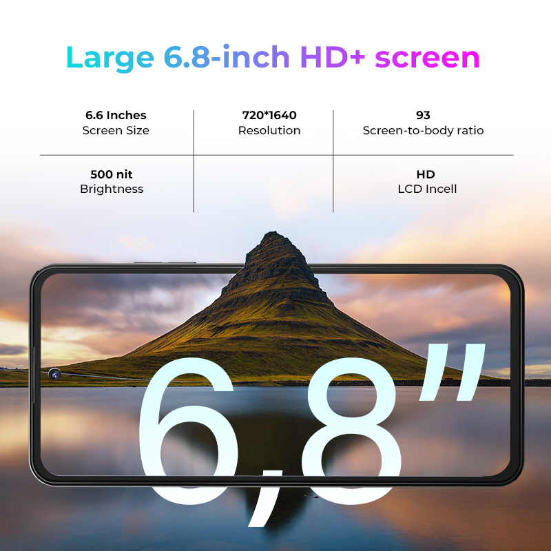 Hotwav note 12 2024 smartphone 6.8 ''grande display android 14 os 16(6 + 10)gb 128gb telefone móvel 48mp 5160mah celular ultrafino