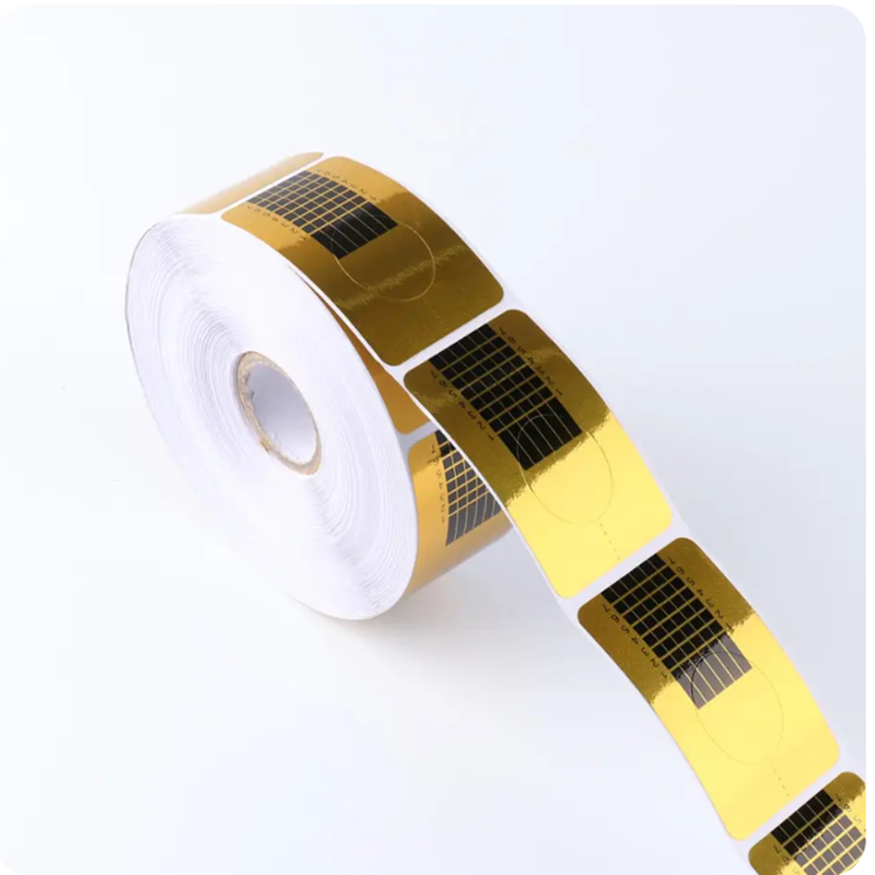 100 個ネイルアートフォームフレンチアクリル UV ネイルジェルヒント延長フォームガイドステッカーネイルビルディングジェルカールフォームモールドマニキュア