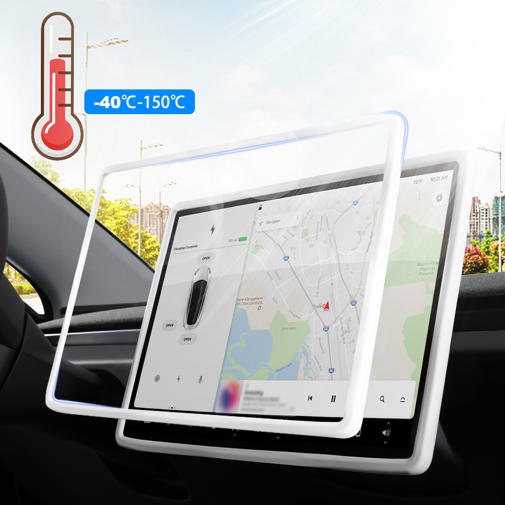 IPENGEN Para Tesla Highland Protetor de Tela Quadro de Silicone Display Edge Acessórios de Controle Central Para Tesla Modelo 3 Y