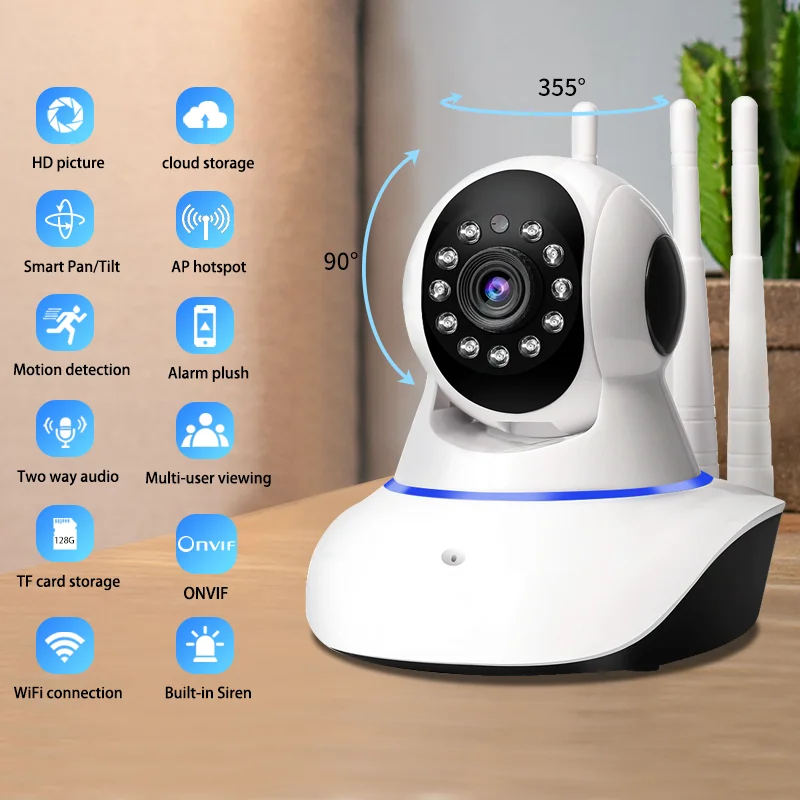 Yoosee WIFI IP Camera Smart Home Two Way Audio Pan Tilt 1080P Wireless Security CCTV Camera Support RJ45 Port