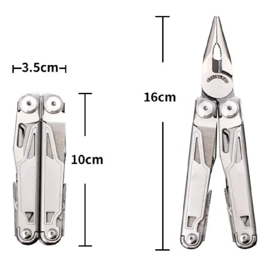 Daicamping DL12 Kẹp Đa Năng Kẹp 7CR17MOV Gấp Gọn Dụng Cụ Multitools Cáp Bị Cắm Trại Đa Kìm Đa Dụng Cụ