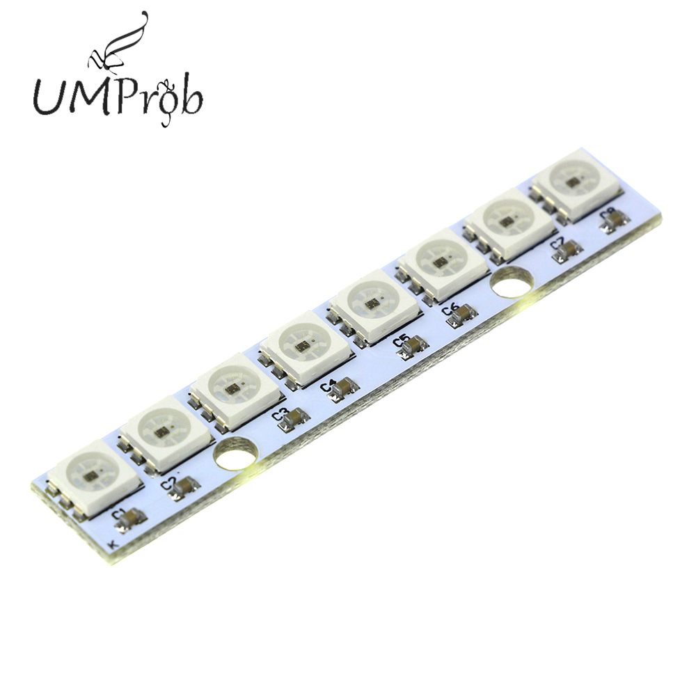 8 Kanal WS2812 WS2812B WS 2811 5050 RGB LED Lampenpanel Modul 5V 8-Bit Regenbogen LED Präzise