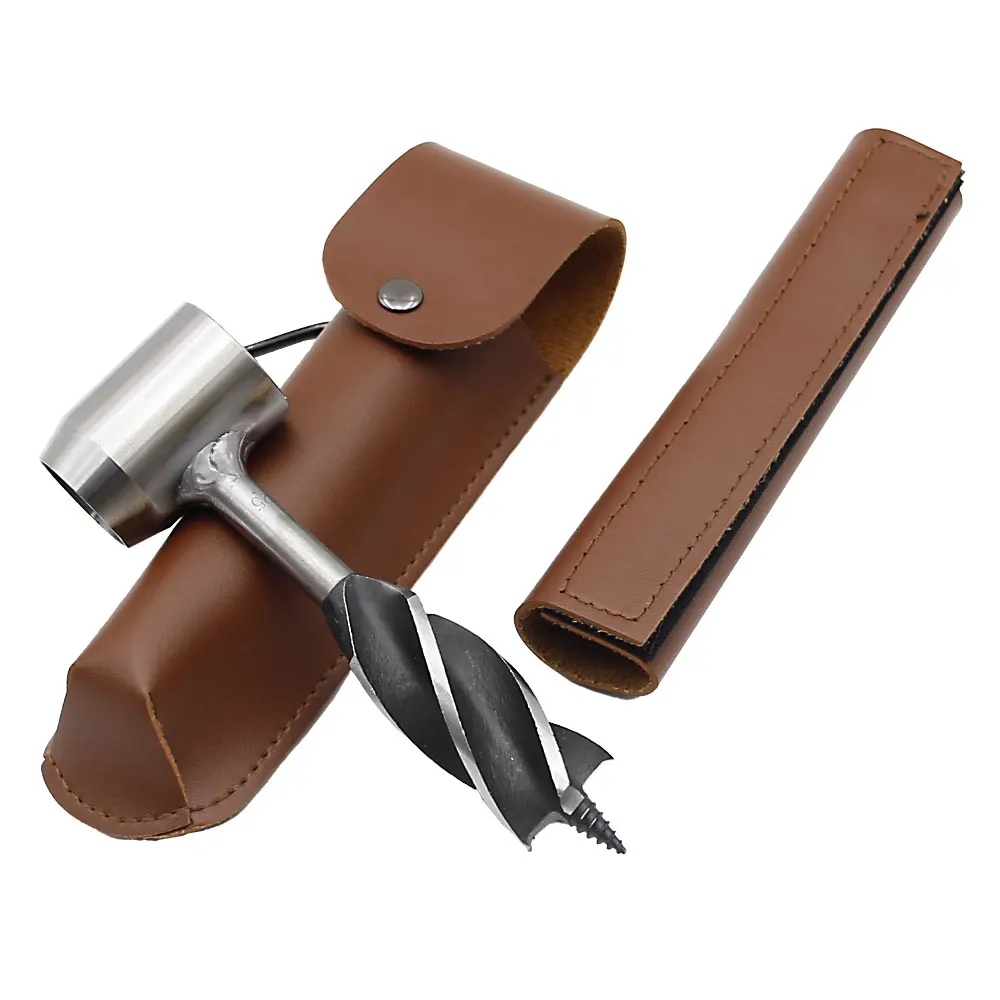 ช่างไม้กลางแจ้งเจาะ Bits สําหรับ Camping Survival เครื่องมือเจาะหลุมสับไม้อุปกรณ์เสริมสี่ใบมีดสนับสนุนเจาะ Bits