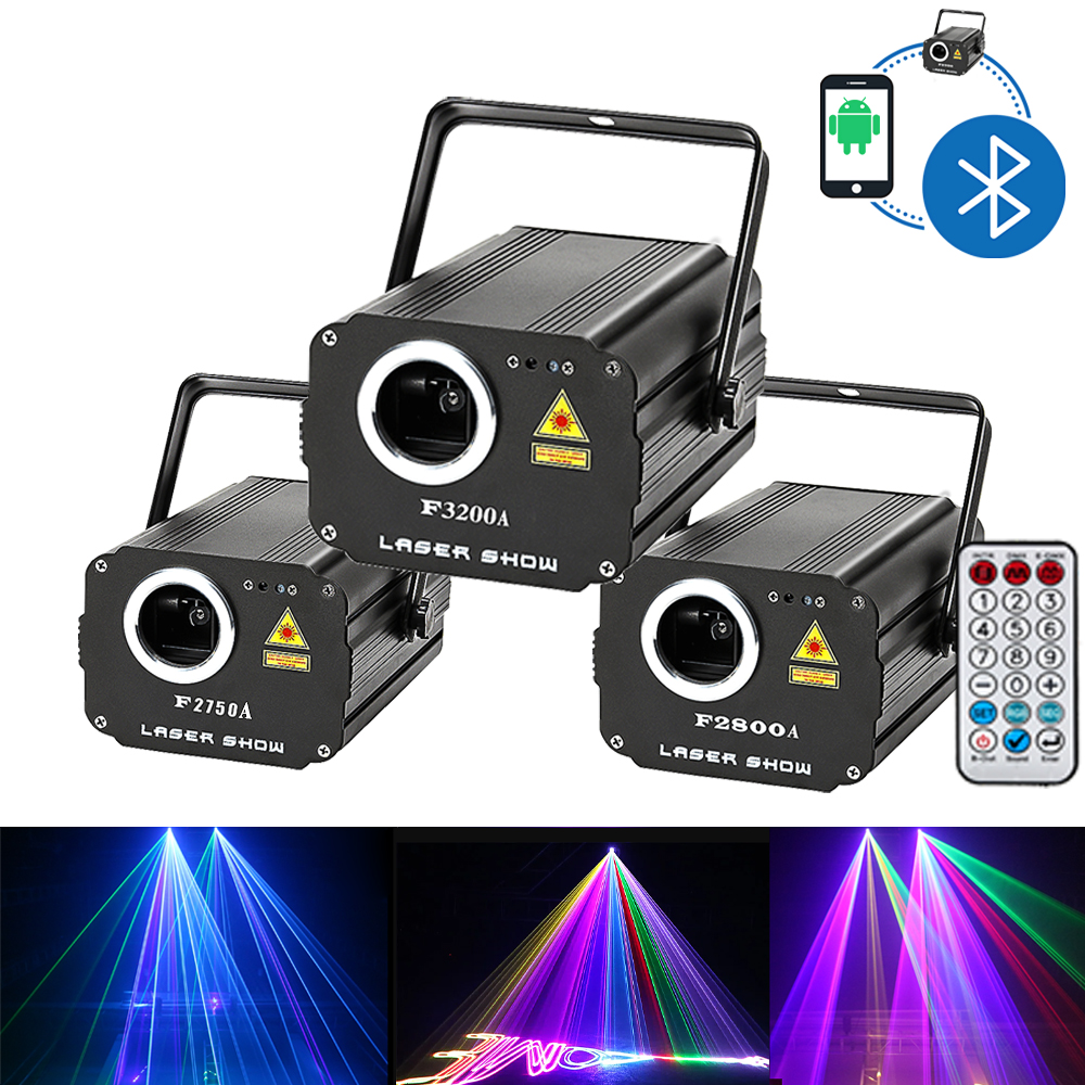 DJ Disco Luzes LED com Som Bluetooth, Lâmpada de Festa, Disco Luzes, Controle Remoto, Laser, Palco Profissional, Karaoke, Casamento