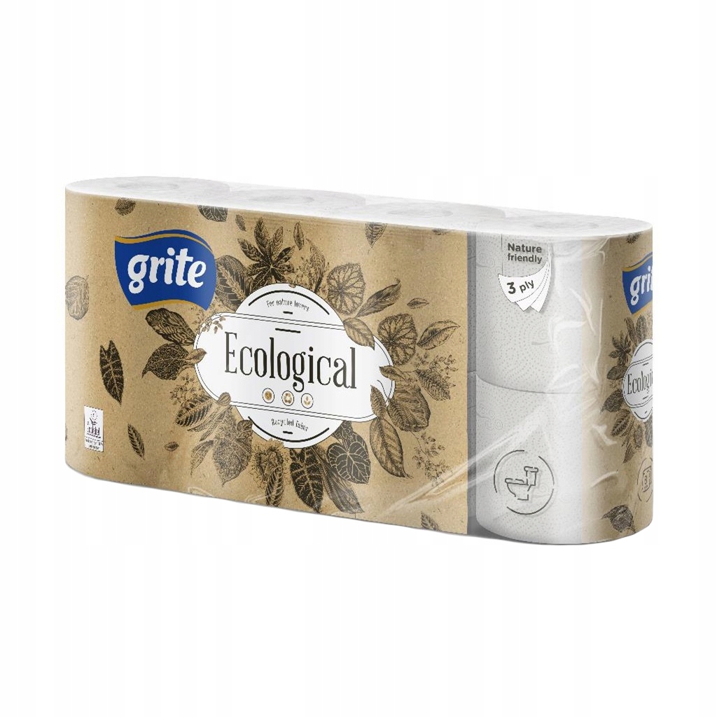 Umwelt freundliches Toiletten papier 8 Rollen Grite