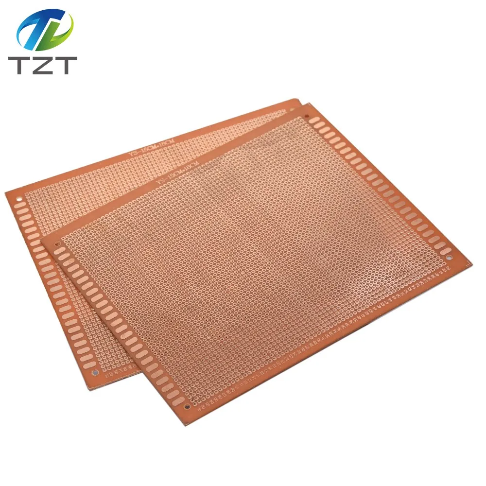 TZT 15x18 cm 15*18cm Single Side Prototype 2.54mm Board Breadboard Universal Experimental Bakelite Copper Plate Board